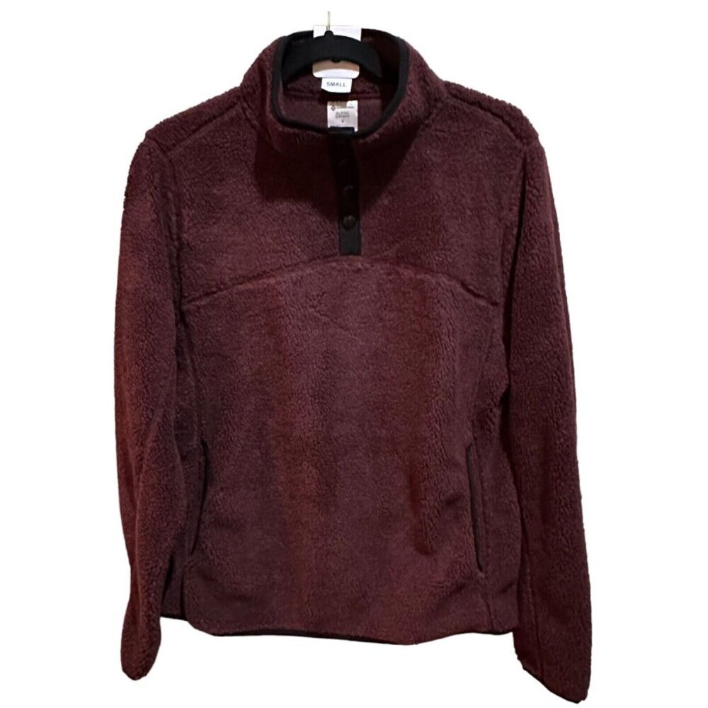 Members Mark Mens Size S Wine Alpine Sherpa Quarter Snap‎ Pullover NEW
